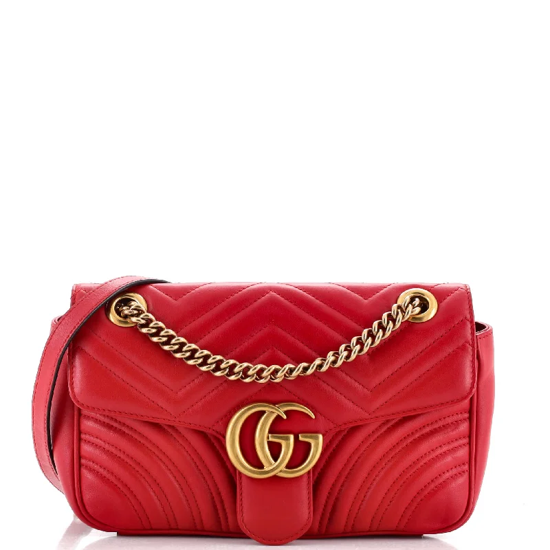 GG Marmont Flap Bag Matelasse Leather Small