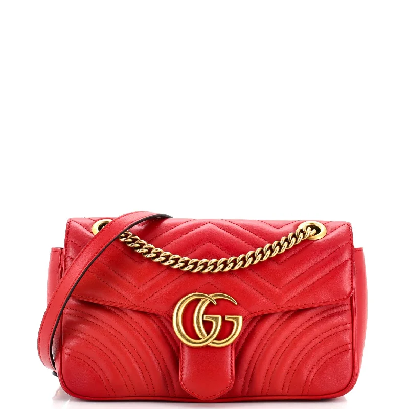 GG Marmont Flap Bag Matelasse Leather Small