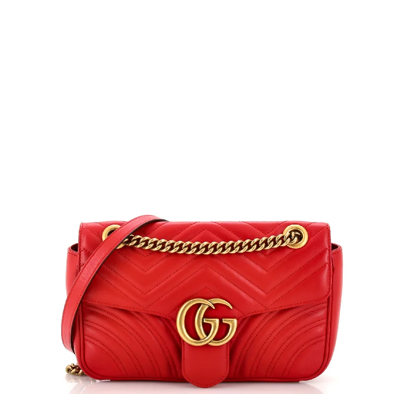 GG Marmont Flap Bag Matelasse Leather Small