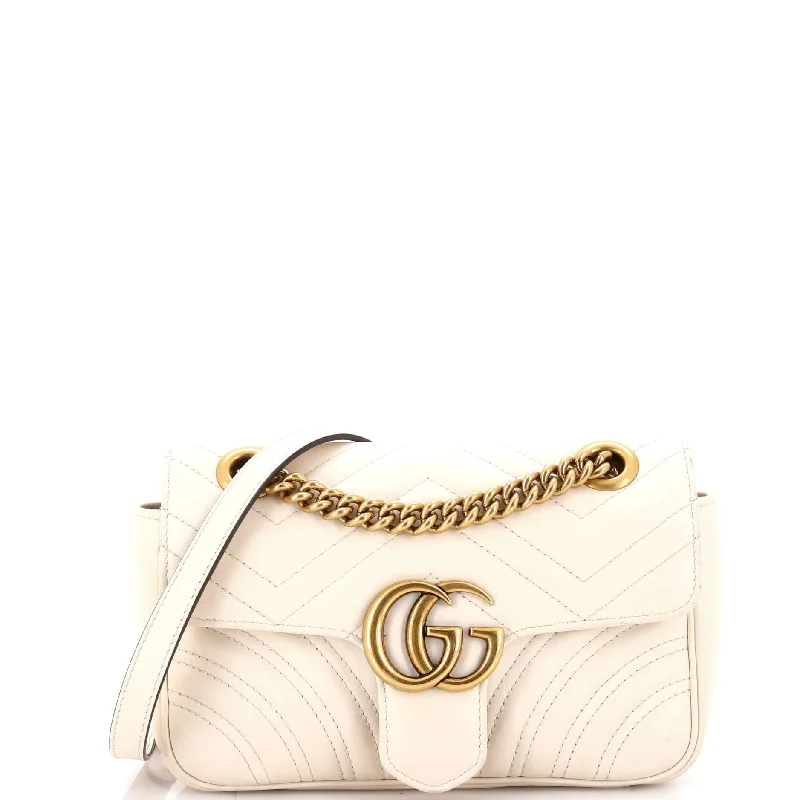 GG Marmont Flap Bag Matelasse Leather Small