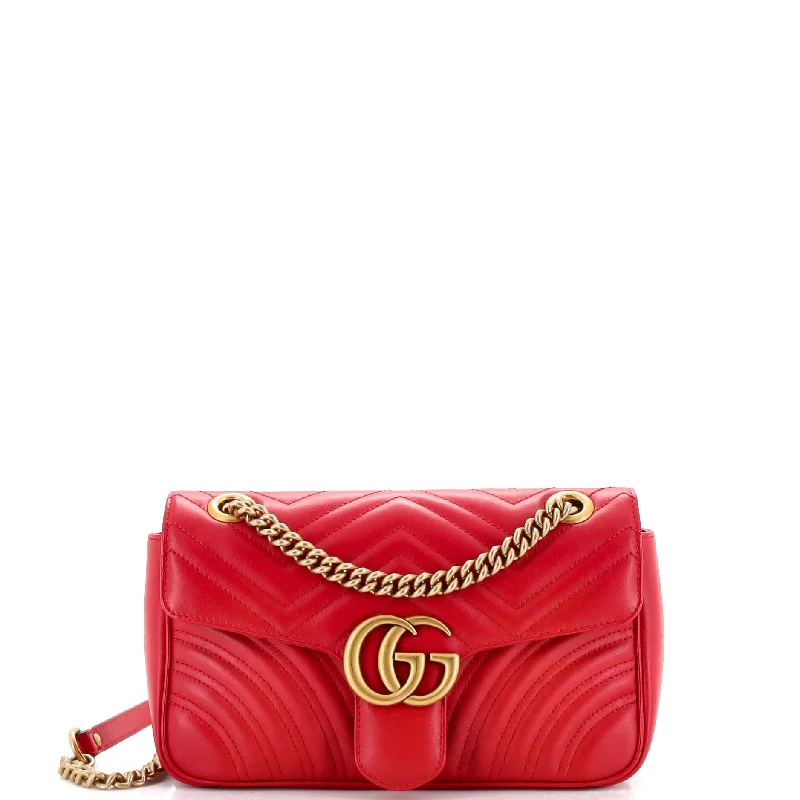 GG Marmont Flap Bag Matelasse Leather Small