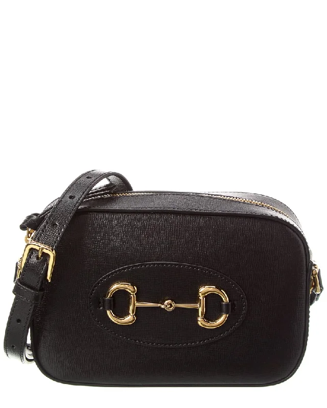 Gucci Horsebit 1955 Small Leather Shoulder Bag, Black