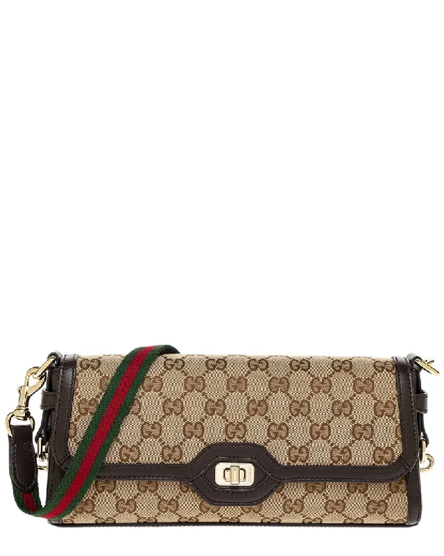 Gucci Luce Small Canvas & Leather Shoulder Bag