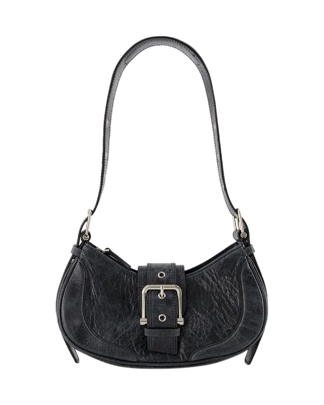 Hobo Brocle Hobo Bag - Osoi - Black - Leather