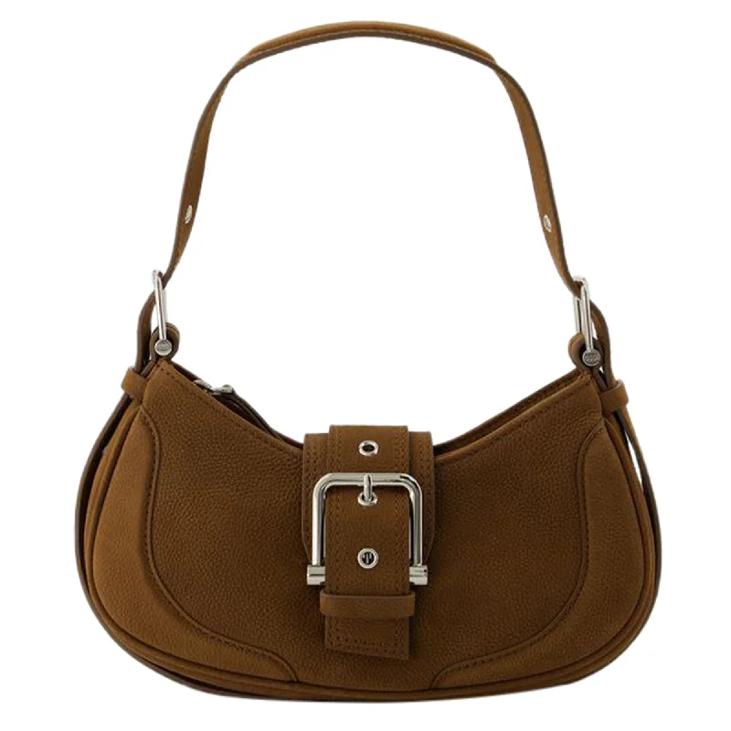 Hobo Brocle Shoulder Bag - Osoi - Leather - Brown