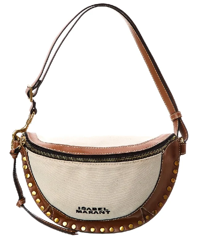 Isabel Marant Skano Canvas & Leather Shoulder Bag