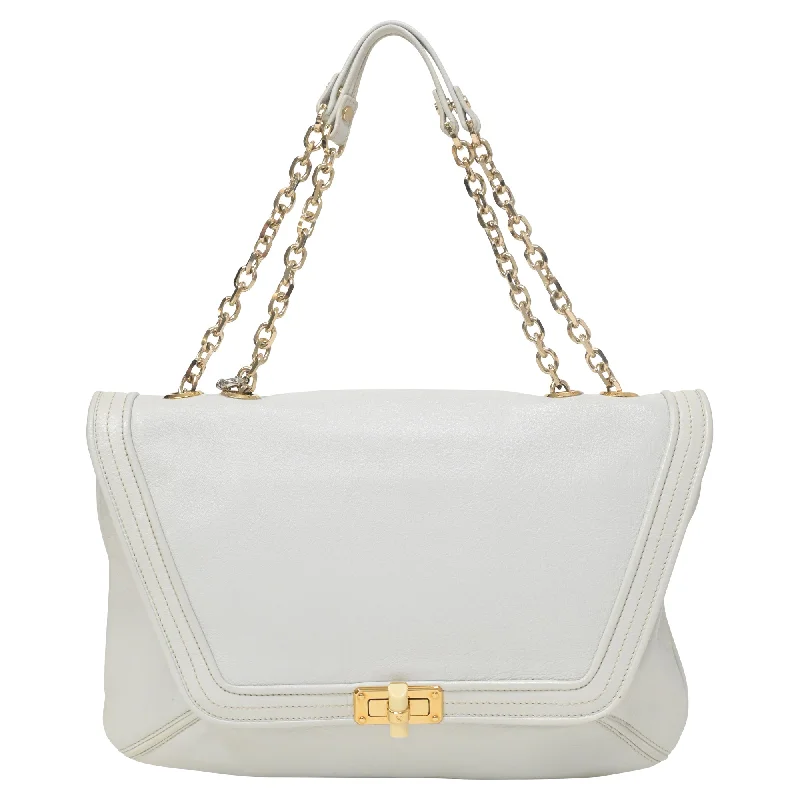 Lanvin Flap Bag in White Leather