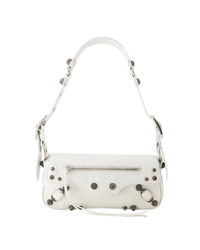 Le Cagole Sling Xs Shoulder Bag - Balenciaga - Leather - Optic White