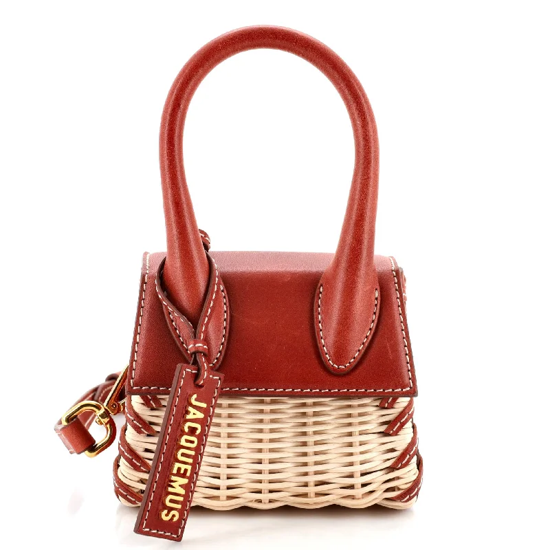 Le Chiquito Osier Bag Raffia and Leather Mini