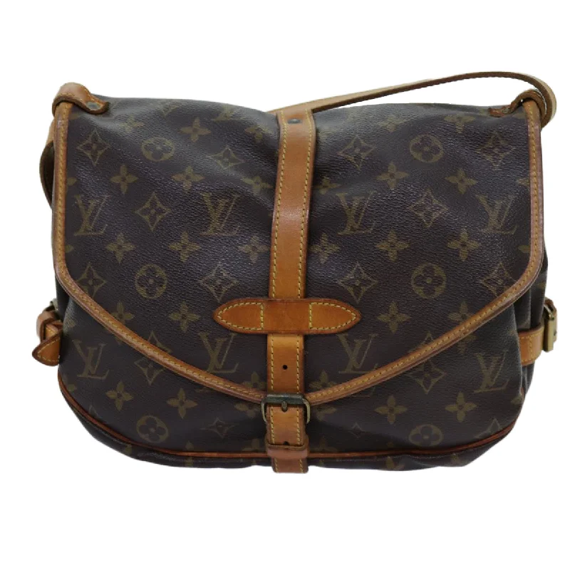 Louis Vuitton Saumur  Canvas Shoulder Bag (Pre-Owned)