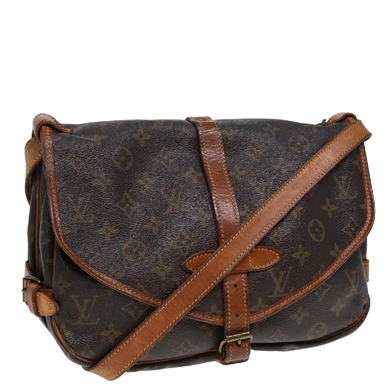 Louis Vuitton Saumur  Canvas Shoulder Bag (Pre-Owned)