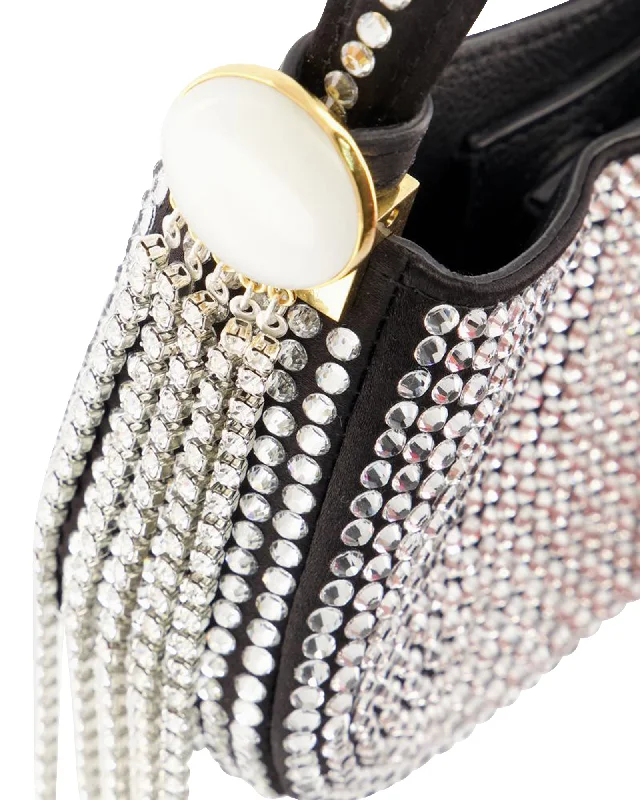 Micro Vesna  Hobo Bag - Magda Butrym - Black - Strass