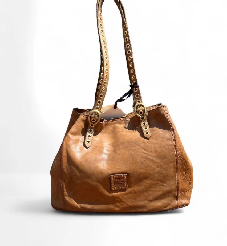 Military Shopping Bag In Brown