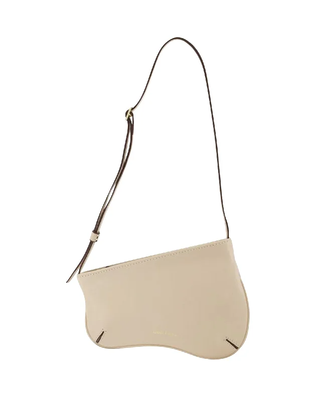 Mini Curve Hobo Bag - Manu Atelier - Ivory - Leather