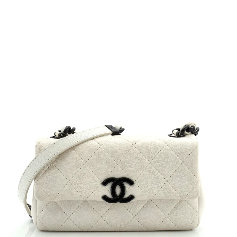 My Everything Flap Bag Quilted Caviar Small