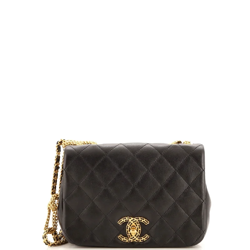 On And On Full Flap Bag Quilted Lambskin Small