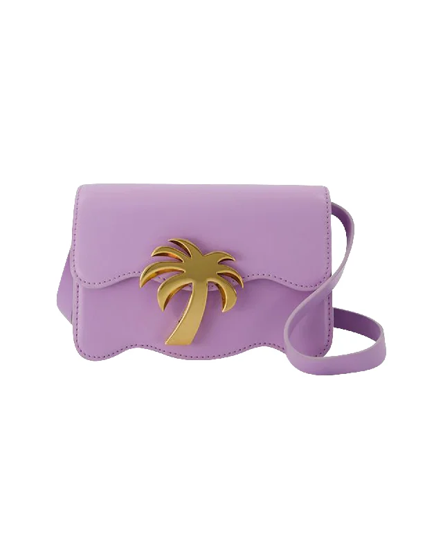 Palm Beach Bag Pm in Lilac and Gold Leather