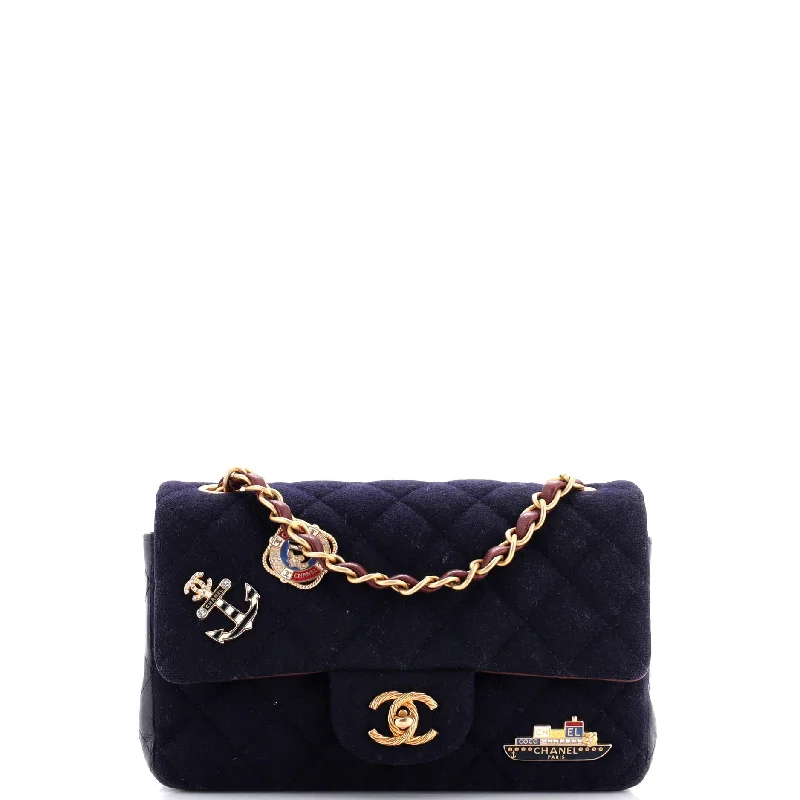 Paris-Hamburg Charms Classic Single Flap Bag Quilted Wool and Lambskin Mini