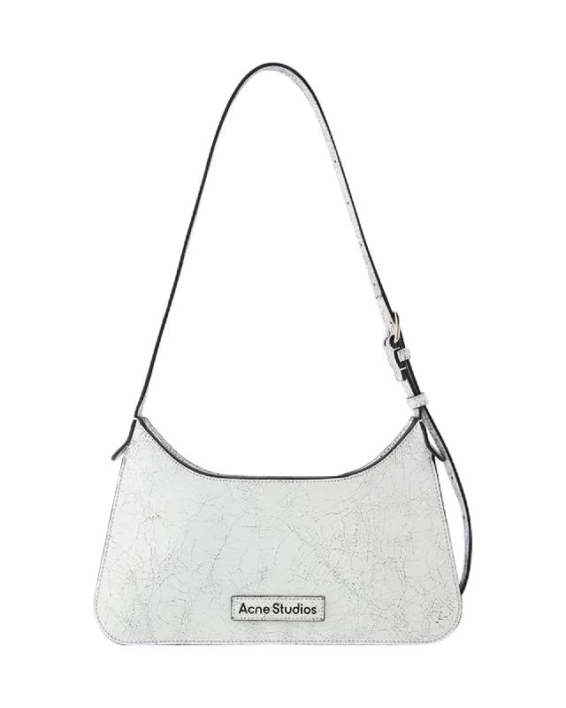 Platt Mini Crackle Hobo Bag - Acne Studios - Leather - White