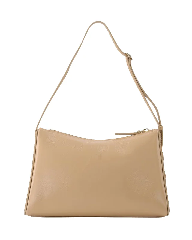 Prism Hobo Bag - Manu Atelier - Beige - Leather