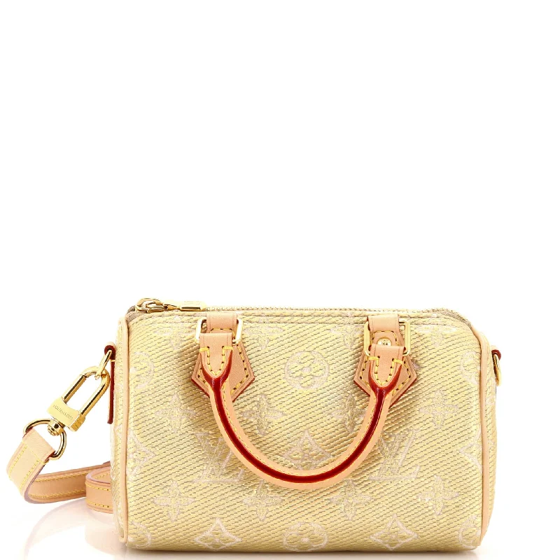 Speedy Bandouliere Bag Monoglam Jacquard Canvas Nano