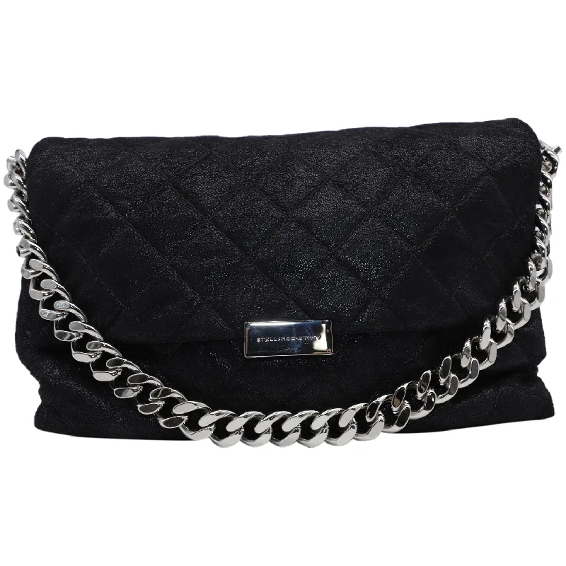 Stella McCartney Beckett Chain Shoulder Bag in Black Leather