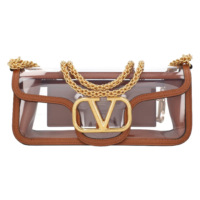 Valentino Locò Shoulder Bag Transparent/Brown