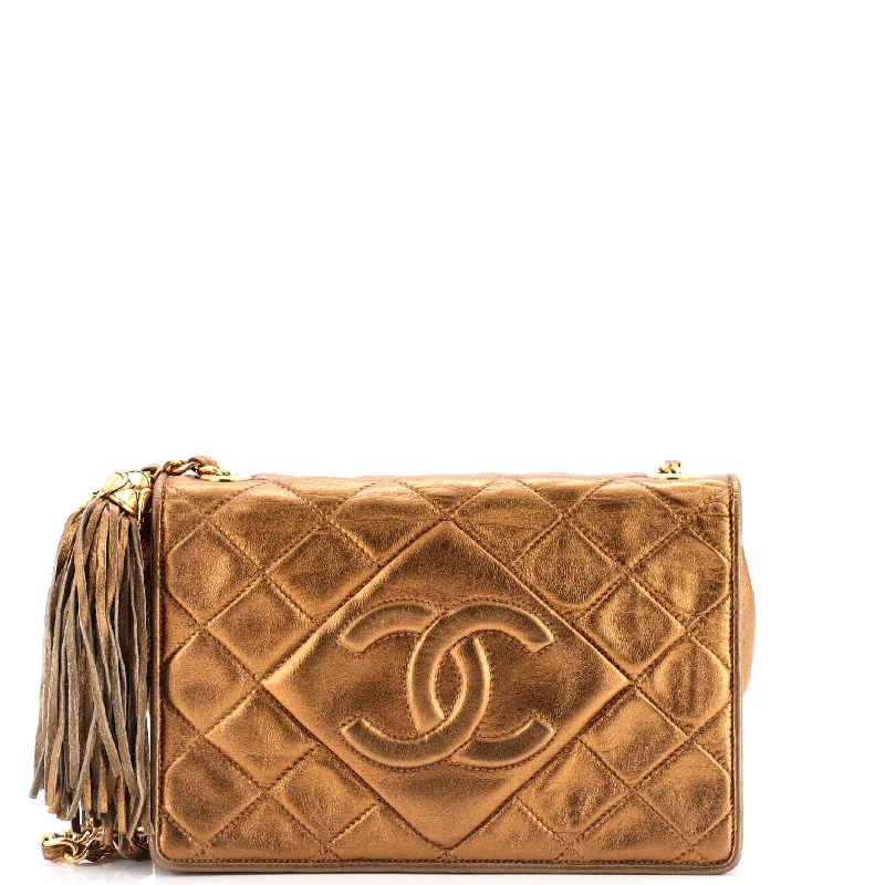 Vintage Tassel Flap Bag Quilted Lambskin Mini